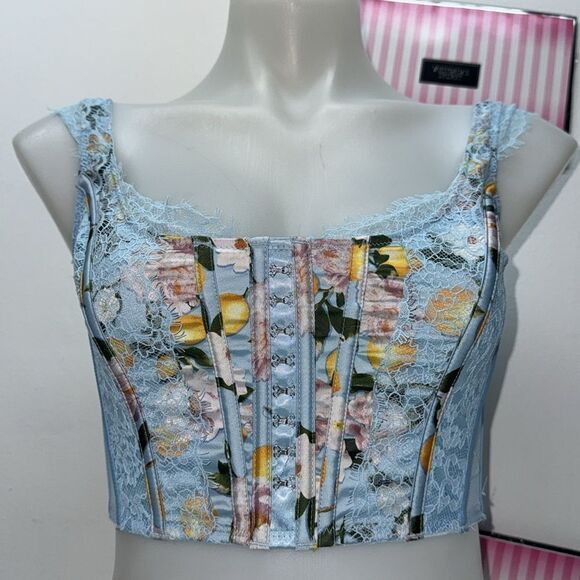 🍋Victoria's Secret lemon Bra Corset Set S-DD//Large v string New - Picture 4 of 10